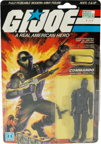 Snake Eyes, the commando ninja action figure.